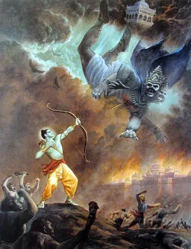 Ram killing Ravana