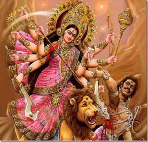 Maa Durga killing Mahishasura