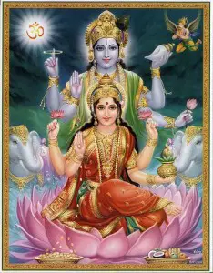 Devi Lakshmi and Lord Vishnu