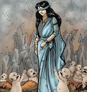 birth-kaurava-gandhari-mahabharat-indian-mythology
