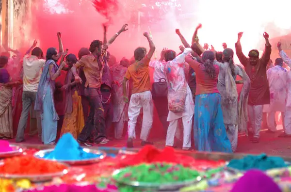 People celebrating Holi