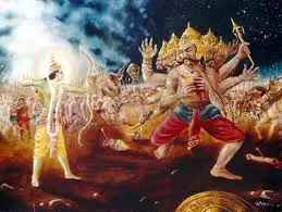Rama using Prasavapana on Ravana