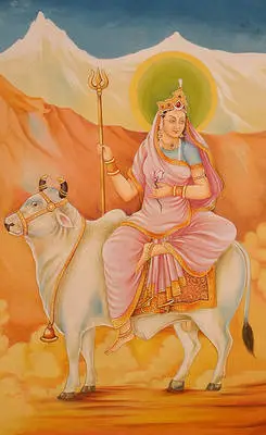 Shailputri - Durga goddess first form - Navaratri