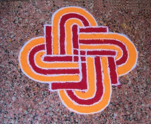 Easy rangoli pattern for Diwali