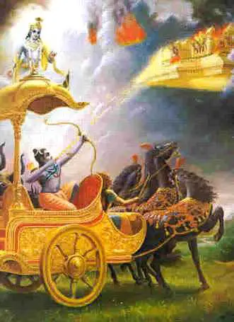 Shiva destroying Tripurasura