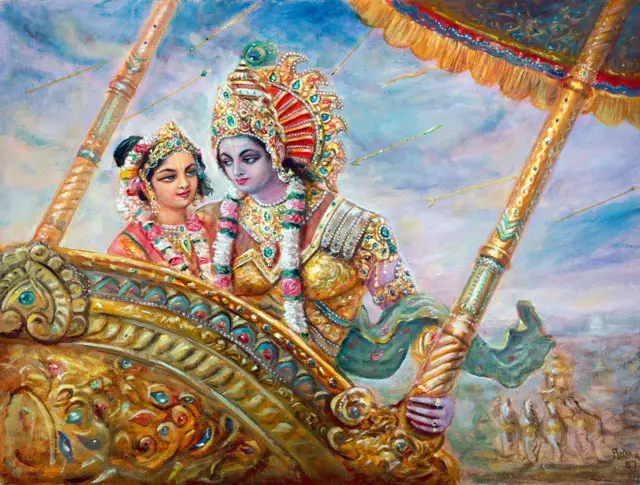 Lord Krishna and Rukmini