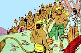 Rama startegises with his commanders