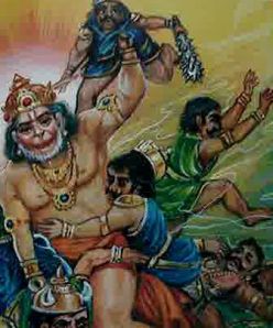 Several Demons killed by Hanumana