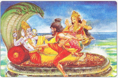Sage Bhrigu angry with Lord Vishnu