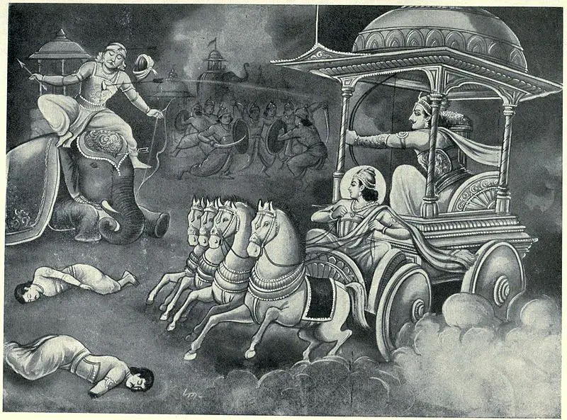 Arjuna kills Bhagaddatta